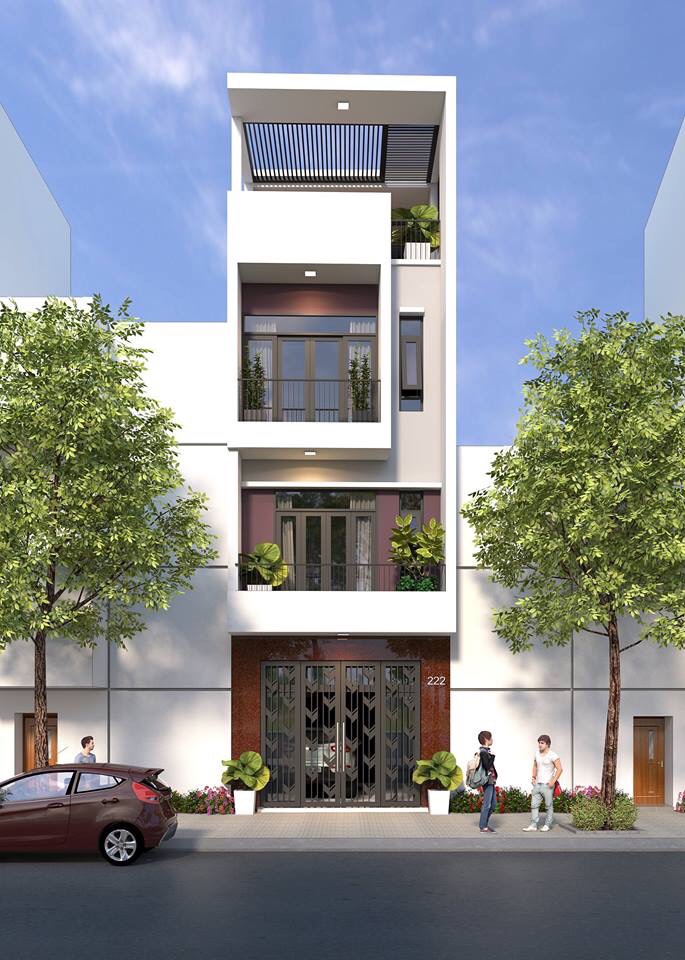 7 mẫu thiết kế mặt tiền nhà phố  mặt tiền 3 mét xây dựng Green home xây 2018