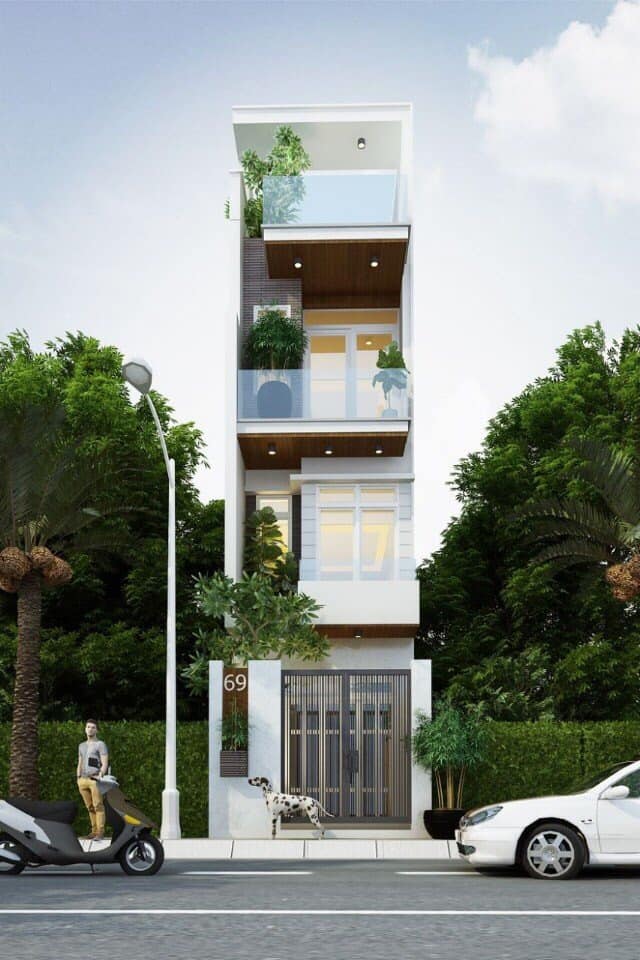 7 mẫu thiết kế mặt tiền nhà phố  mặt tiền 3 mét xây dựng Green home xây 2018
