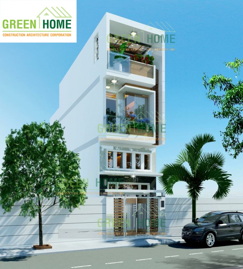7 mẫu thiết kế mặt tiền nhà phố  mặt tiền 3 mét xây dựng Green home xây 2018
