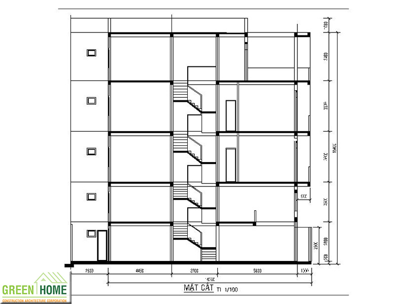 Nhà phố tóp hậu thiết kế hợp phong thủy