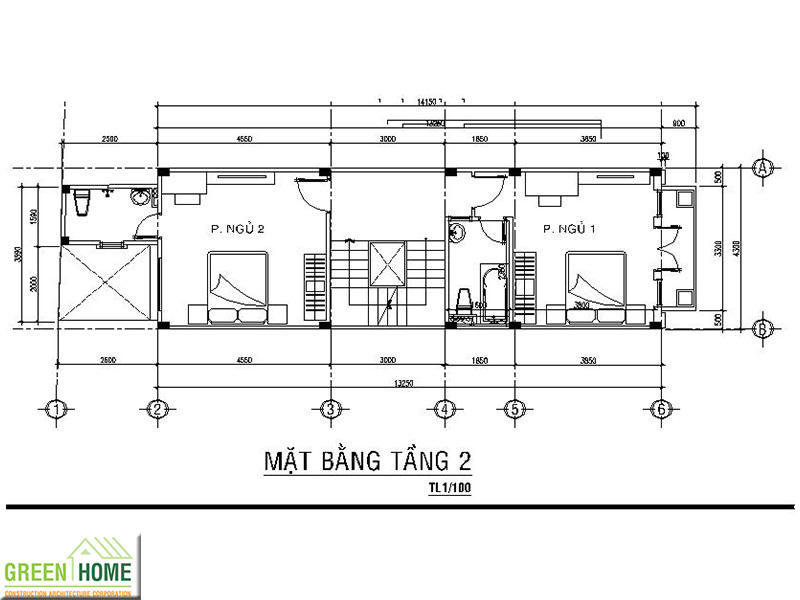 Nhà phố tóp hậu thiết kế hợp phong thủy