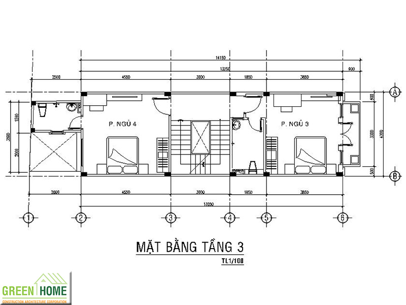 Nhà phố tóp hậu thiết kế hợp phong thủy