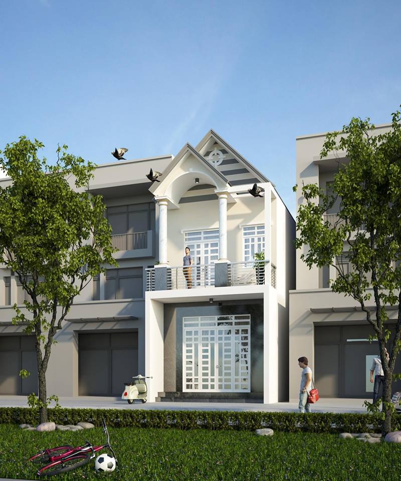 Nhà phố 1 trệt một lầu đẹp như biệt thự phố chị Hường q3