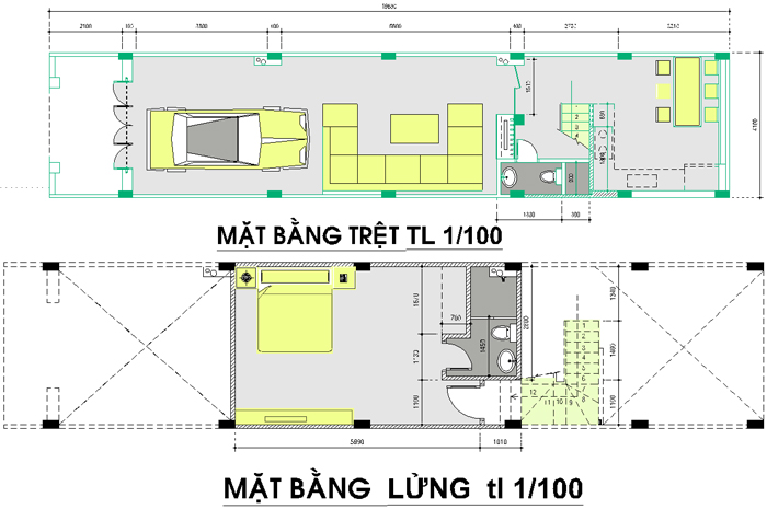 Cải tạo nhà phố một trệt 2 lầu 