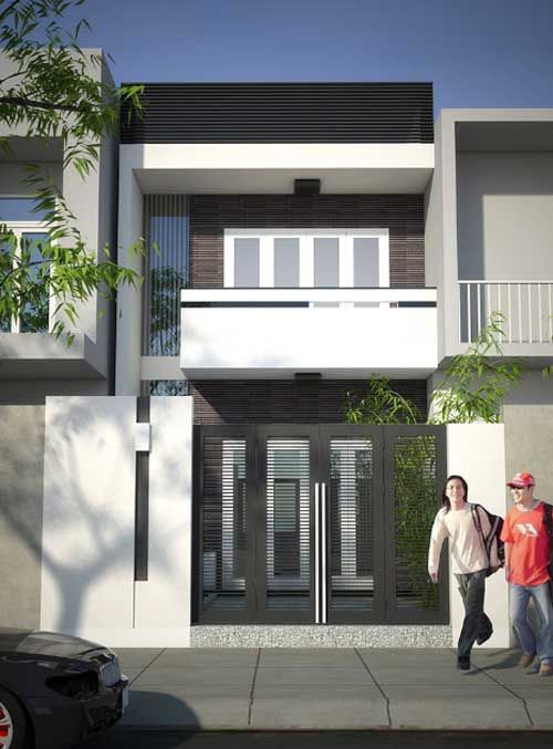 5 mẫu nhà phố một mặt tiền vuông vức tiết kiệm kinh phí rẻ nhất